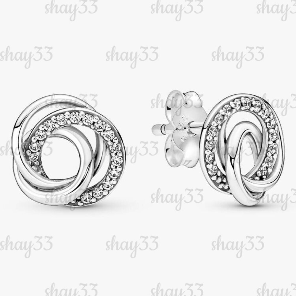 Pandora Family Always Encircled Stud Earrings